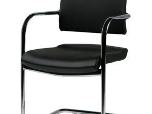 Freischwinger Besprechungsstuhl schwarz