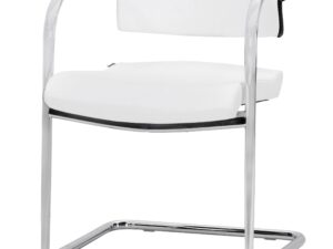 Freischwinger Besprechungsstuhl weiß