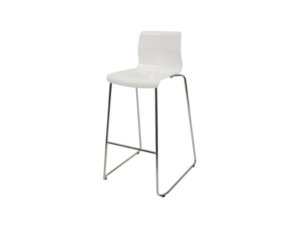 Barhocker mit Lehne weiß